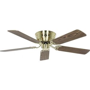 CasaFan Flat III Ceiling Fan - Brushed Brass, Antique Oak Beech, 132cm CasaFan Flat III Ceiling Fan - Brushed Brass, Antique Oak Beech, 132cm