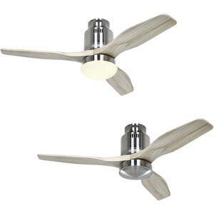 CasaFan Eco 112 BN - Brushed Chrome/ Natural Wood - Ceiling Fan CasaFan Eco 112 BN - Brushed Chrome/ Natural Wood - Ceiling Fan