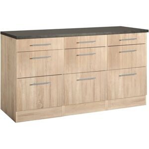 OPTIFIT Mini Küchenunterschrank - 150x84,8x60cm, Grau OPTIFIT Mini Küchenunterschrank - 150x84,8x60cm, Grau