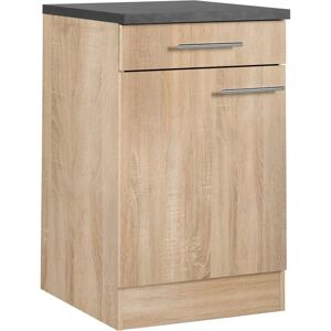 OPTIFIT Mini Küchenunterschrank - 50x84,8x60 cm - eichefarben/anthrazit OPTIFIT Mini Küchenunterschrank - 50x84,8x60 cm - eichefarben/anthrazit