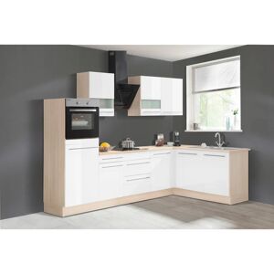 OPTIFIT Bern Eckküche - 285cm x 60cm - Weiß Hochglanz OPTIFIT Bern Eckküche - 285cm x 60cm - Weiß Hochglanz