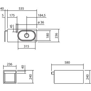 ALAPE GMBH - Lavabo WP.XXS2 Fusion.S - Vasque Ovale Droite Murale - Publicité ALAPE GMBH - Lavabo WP.XXS2 Fusion.S - Vasque Ovale Droite Murale - Publicité