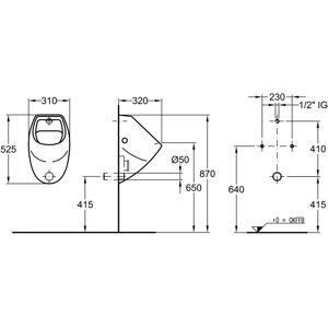Megabad Profi Collection Classic 100 Urinal-Set - Urinal-Set Megabad Profi Collection Classic 100 Urinal-Set - Urinal-Set
