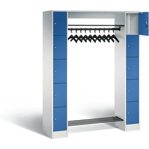 CP Lichtgrau-Enzianblau Schließfach-Garderobe - Schule, Sporthalle, Uni CP Lichtgrau-Enzianblau Schließfach-Garderobe - Schule, Sporthalle, Uni