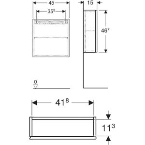 Dulap suspendat Geberit iCon - 45x46,7x15 cm - Rezistent la umiditate Dulap suspendat Geberit iCon - 45x46,7x15 cm - Rezistent la umiditate