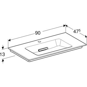 Geberit ONE Alb 90cm Chiuvetă orizontală - Chiuvetă Geberit ONE Alb 90cm Chiuvetă orizontală - Chiuvetă