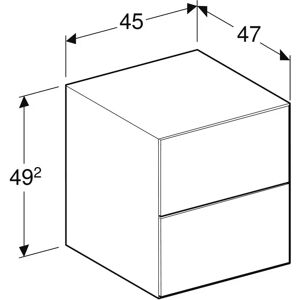 Keramag GmbH Geberit Modèle 505.077.00 Armoire latérale - Résistant à l'humidité - Publicité Keramag GmbH Geberit Modèle 505.077.00 Armoire latérale - Résistant à l'humidité - Publicité
