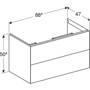 Keramag GmbH Geberit ONE Meuble lavabo - 2 tiroirs - 88,8x50,4x47cm - Publicité Keramag GmbH Geberit ONE Meuble lavabo - 2 tiroirs - 88,8x50,4x47cm - Publicité