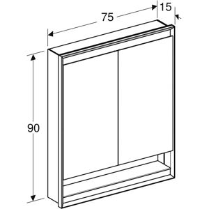 Keramag GmbH Geberit ONE Spiegelschrank - Aluminium eloxiert - 75x90x15cm Keramag GmbH Geberit ONE Spiegelschrank - Aluminium eloxiert - 75x90x15cm