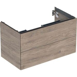 Keramag GmbH Geberit ONE Armoire sous-vasque - Noyer Hickory - 2 tiroirs - 88.8x50.4x47cm - Publicité Keramag GmbH Geberit ONE Armoire sous-vasque - Noyer Hickory - 2 tiroirs - 88.8x50.4x47cm - Publicité