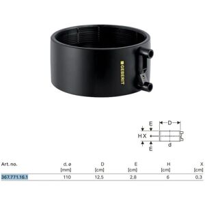 Geberit - Elektro-Schweißmuffe PE-HD 110 mm - Schwarz - Für PE-HD Rohre Geberit - Elektro-Schweißmuffe PE-HD 110 mm - Schwarz - Für PE-HD Rohre
