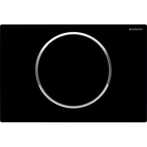Placa de descarga Sigma 10 negra cromo de Geberit Placa de descarga Sigma 10 negra cromo de Geberit