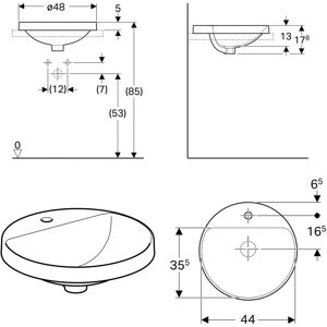 Keramag wit ronde wastafel - Badkamerproduct Keramag wit ronde wastafel - Badkamerproduct