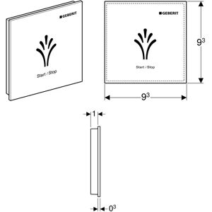 Pannello di comando a parete Geberit AquaClean - touch-free, superficie plastica/bianco Pannello di comando a parete Geberit AquaClean - touch-free, superficie plastica/bianco