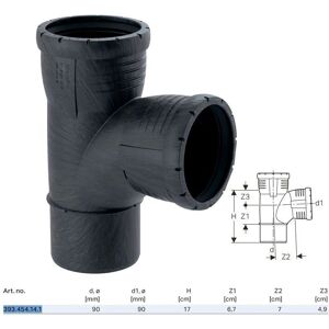 Geberit Silent Pro Bogenabzweig - 87,5° DN 90/90 - Rohrfitting Geberit Silent Pro Bogenabzweig - 87,5° DN 90/90 - Rohrfitting