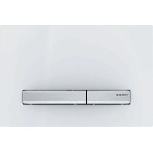 Geberit Sigma50 Spoelplaat Wit Chroom - Toiletaccessoire Geberit Sigma50 Spoelplaat Wit Chroom - Toiletaccessoire
