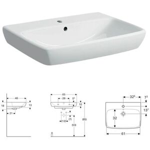 Lavabo suspendu Geberit Selnova Square 650x480 mm - Publicité Lavabo suspendu Geberit Selnova Square 650x480 mm - Publicité