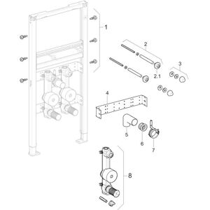Geberit Duofix Monteringsplade - til indbygningsventiler - Genvinklet stål Geberit Duofix Monteringsplade - til indbygningsventiler - Genvinklet stål