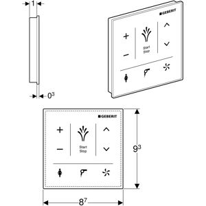 Geberit Kontrolpanel Hvidt Glas - Til AquaClean Mera og Tuma Geberit Kontrolpanel Hvidt Glas - Til AquaClean Mera og Tuma