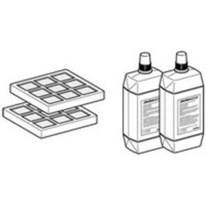 Ensemble double de nettoyant et filtre pour Geberit AquaClean - Publicité Ensemble double de nettoyant et filtre pour Geberit AquaClean - Publicité