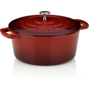 Kela Calido Sartén de Hierro Fundido - 5L, Rojo - Duradero Kela Calido Sartén de Hierro Fundido - 5L, Rojo - Duradero