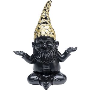 KARE Design Statua Decorativa Gnome Meditazione Nero Oro 19cm KARE Design Statua Decorativa Gnome Meditazione Nero Oro 19cm