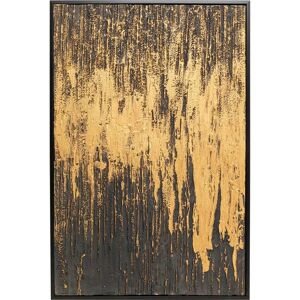 KARE DESIGN Abstraktes Wandbild - 80x120cm, Gold & Schwarz, Gerahmt KARE DESIGN Abstraktes Wandbild - 80x120cm, Gold & Schwarz, Gerahmt