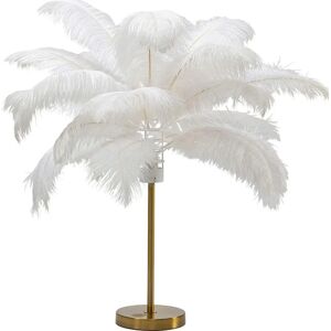 KARE Design - Lámpara de mesa Feather Palm - Blanco/Oro - Lámpara de mesa KARE Design - Lámpara de mesa Feather Palm - Blanco/Oro - Lámpara de mesa
