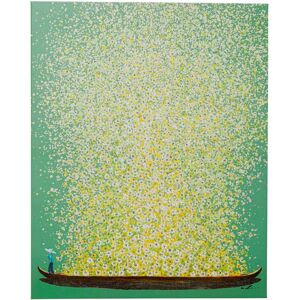 Kare Design 80x100cm Wall Art - Floral Boat in Green and Yellow Kare Design 80x100cm Wall Art - Floral Boat in Green and Yellow