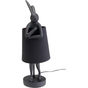 Kare Rabbit 50cm - Tischleuchte mit Leinen-Schirm - Schwarz Kare Rabbit 50cm - Tischleuchte mit Leinen-Schirm - Schwarz
