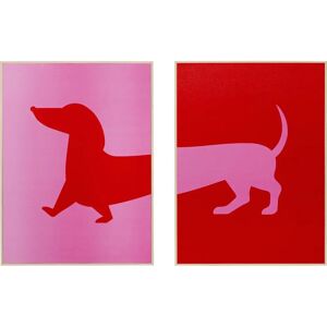 KARE DESIGN Dog Frankie Pink Wall Art - Picture KARE DESIGN Dog Frankie Pink Wall Art - Picture