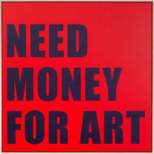 KARE+ Need Money Roter Leinwandbild - Wandkunst auf Leinwand KARE+ Need Money Roter Leinwandbild - Wandkunst auf Leinwand