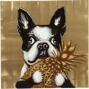 KARE Design - Cuadro de Perro y Piña - 80x80cm Cuadrado KARE Design - Cuadro de Perro y Piña - 80x80cm Cuadrado