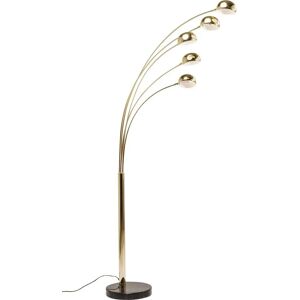 Lampada da terra Kare Design con 5 paralumi in vetro e acciaio - Oro - 215cm Lampada da terra Kare Design con 5 paralumi in vetro e acciaio - Oro - 215cm