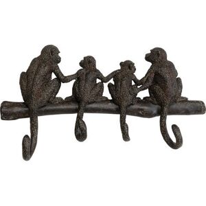 KARE Monkey Family Garderobe - Wandmontiert - 4 Haken - Schwarz KARE Monkey Family Garderobe - Wandmontiert - 4 Haken - Schwarz