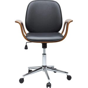 Kare Design Valnød Kontorstol - Justerbar Højde Retro Stil Kare Design Valnød Kontorstol - Justerbar Højde Retro Stil