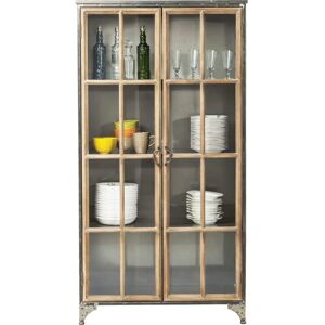 KARE Design - Vitrineskab med 2 glasdøre og stål - Brun - Vitrine KARE Design - Vitrineskab med 2 glasdøre og stål - Brun - Vitrine