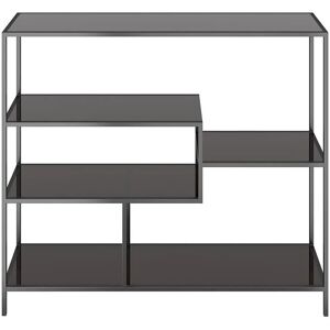 Kare Design Loft Black Steel Glass Shelving - Shelving Unit Kare Design Loft Black Steel Glass Shelving - Shelving Unit