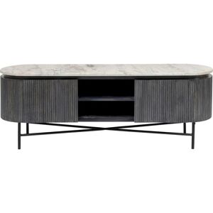 KARE Design - Mueble TV Glenn - Encimera de mármol, Gris oscuro, Ovalado - Mueble TV KARE Design - Mueble TV Glenn - Encimera de mármol, Gris oscuro, Ovalado - Mueble TV