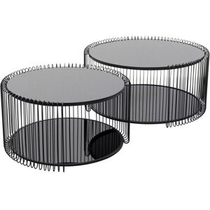 Kare Design Zwart 2-delige Salontafel Set - Salontafel Kare Design Zwart 2-delige Salontafel Set - Salontafel