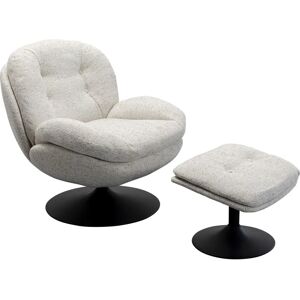 KARE Design - Drejestol og ottoman sæt - Naturlig KARE Design - Drejestol og ottoman sæt - Naturlig