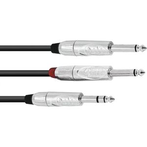 Câble Adaptateur OMNITRONIC - 3m, Stéréo à Mono Câble Adaptateur OMNITRONIC - 3m, Stéréo à Mono