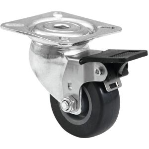 Roadinger Drehlager 50mm Grau mit Bremse - Rollen Roadinger Drehlager 50mm Grau mit Bremse - Rollen
