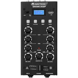 Mixeur Mini Omnitronic Gnome-202p - Bluetooth, 2 Canaux, Noir - Publicité Mixeur Mini Omnitronic Gnome-202p - Bluetooth, 2 Canaux, Noir - Publicité