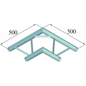 Alutruss BILOCK BQ2-SPAC21H 2-vejs hjørne 90° Sort - Belysningstruss Alutruss BILOCK BQ2-SPAC21H 2-vejs hjørne 90° Sort - Belysningstruss