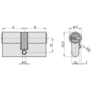 Basi VB5001-0015-0020 Cylindre double profilé - 30/45mm - Cylindre de serrure - Publicité Basi VB5001-0015-0020 Cylindre double profilé - 30/45mm - Cylindre de serrure - Publicité