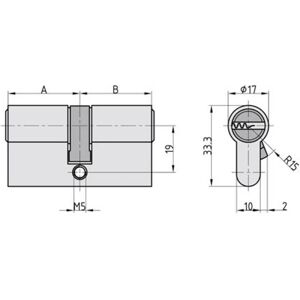Basi VB5001-0510-0020 Doppelzylinder - Profil 35/40mm Basi VB5001-0510-0020 Doppelzylinder - Profil 35/40mm