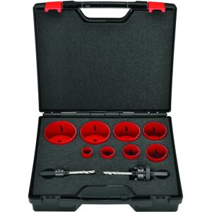 Exact set voor stiftschroefscharen - 10 stuks, Hout/Universeel, 22-68mm, Plastic koffer Exact set voor stiftschroefscharen - 10 stuks, Hout/Universeel, 22-68mm, Plastic koffer