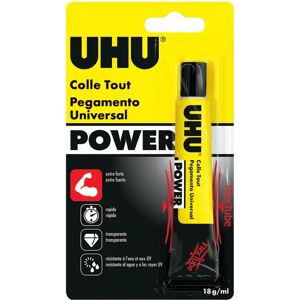Colle Universelle UHU Power Flex + Clean Transparente - Superglue - Publicité Colle Universelle UHU Power Flex + Clean Transparente - Superglue - Publicité