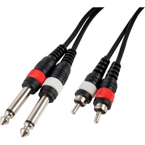 Cascha HH 2096 audió kábel - 6 m, 2x 6,35 mm, 2x RCA - Fekete Cascha HH 2096 audió kábel - 6 m, 2x 6,35 mm, 2x RCA - Fekete